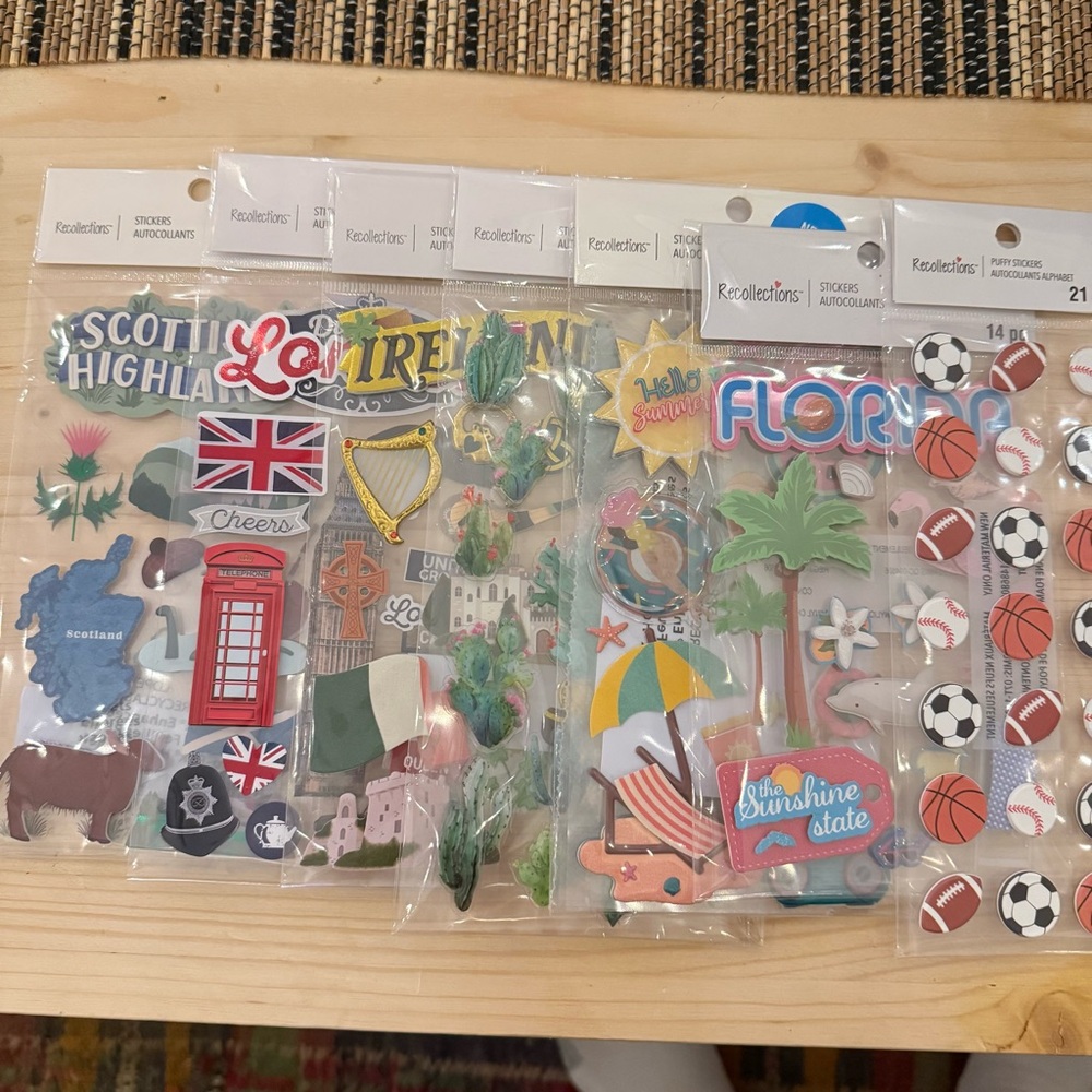 Recollections Travel and Sports Sticker Collection - Multicolor